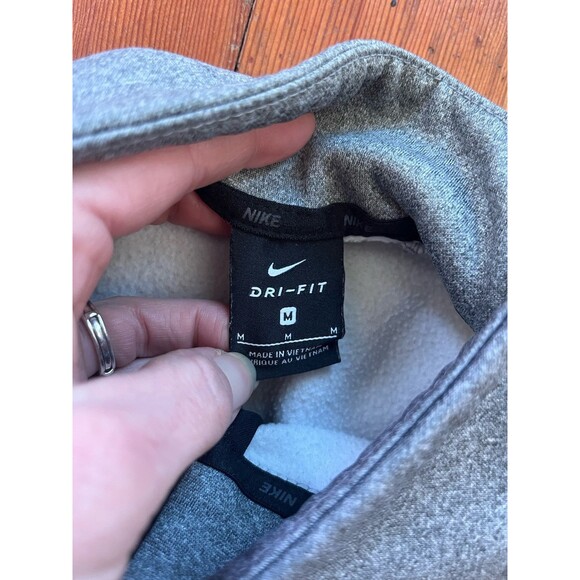Nike Jacket Men Medium Gray Pullover Long Sleeve 1/2 Zip Mock Neck Dri-Fit - Picture 3 of 6